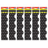 Trend Enterprises Polka Dots Black Terrific Trimmers®, 39 Feet/Pack, PK6 T92671